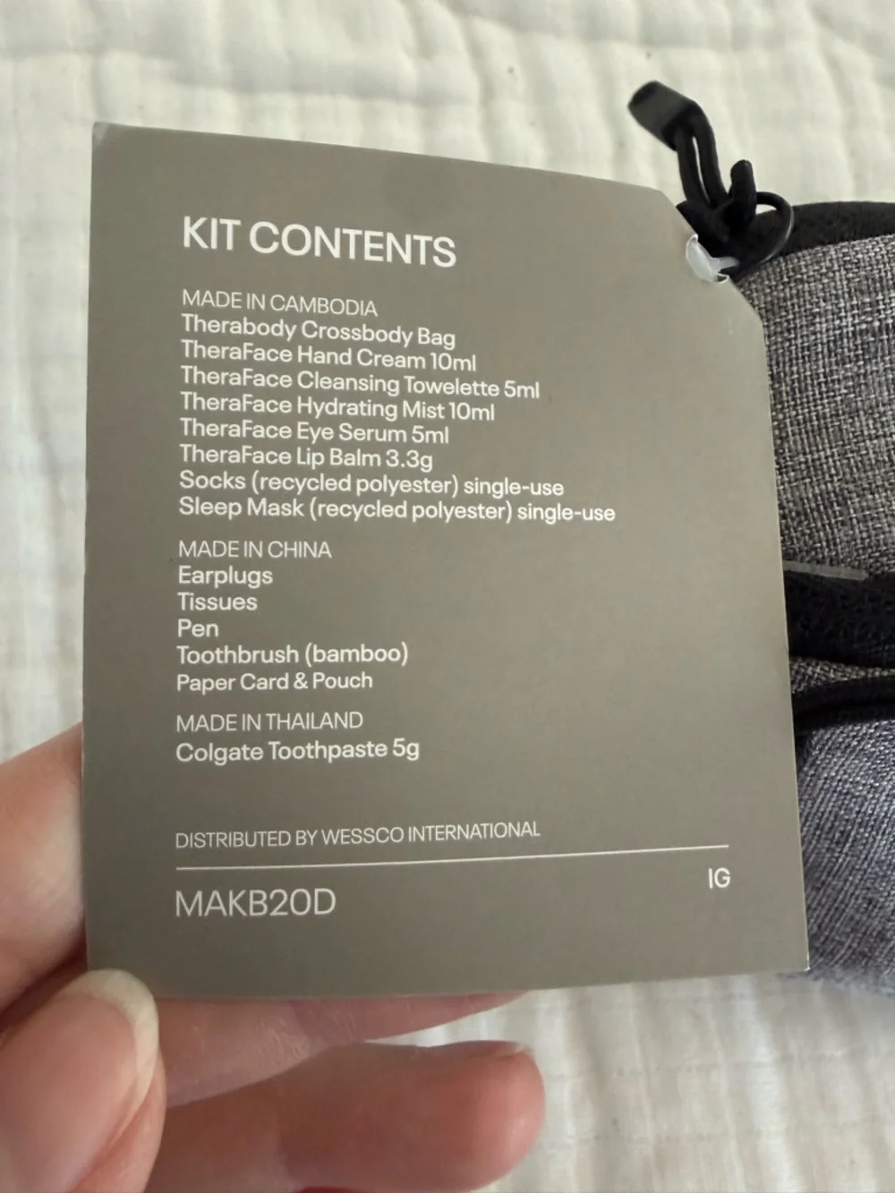 NWT Therabody Belt Bag x United Polaris Amenities Kit